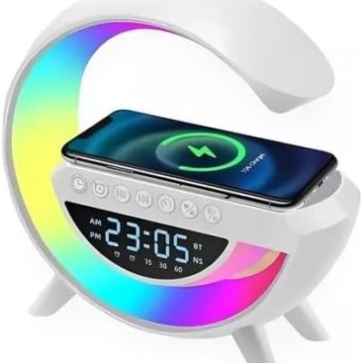 Luminária Rgb Smart, Bluetooth Speaker Wireles, Caixa De Som E Carregador Por Indução