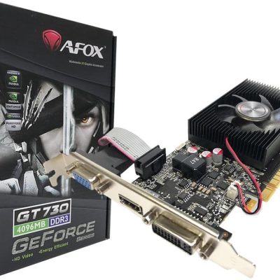Placa de Vídeo AFOX GeForce, GT 730 4GB DDR3 HDMI DVI 128 Bits