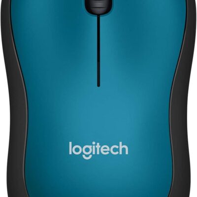 Mouse sem fio Logitech M185 2.4GHz com receptor USB, Conexão USB e Pilha Inclusa – Azul