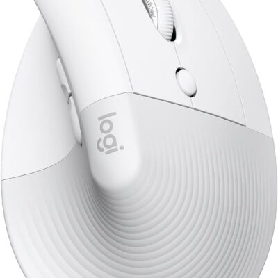 Mouse Sem Fio Logitech Lift Vertical com Cliques Silenciosos, Conexão Bluetooth ou USB Logi Bolt – Branco