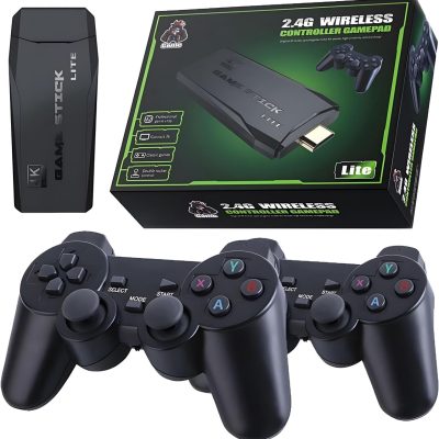 GAME STICK 4K ORIGINAL, 11 MIL JOGOS com 2 controles sem fio